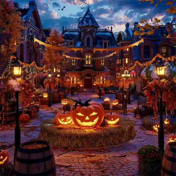 Halloween airplane travel